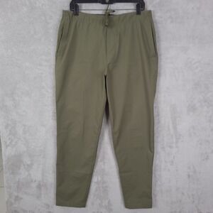 lululemon Venture Trousers Mens Large Pique Fabric Dusty Green Preppy Golf